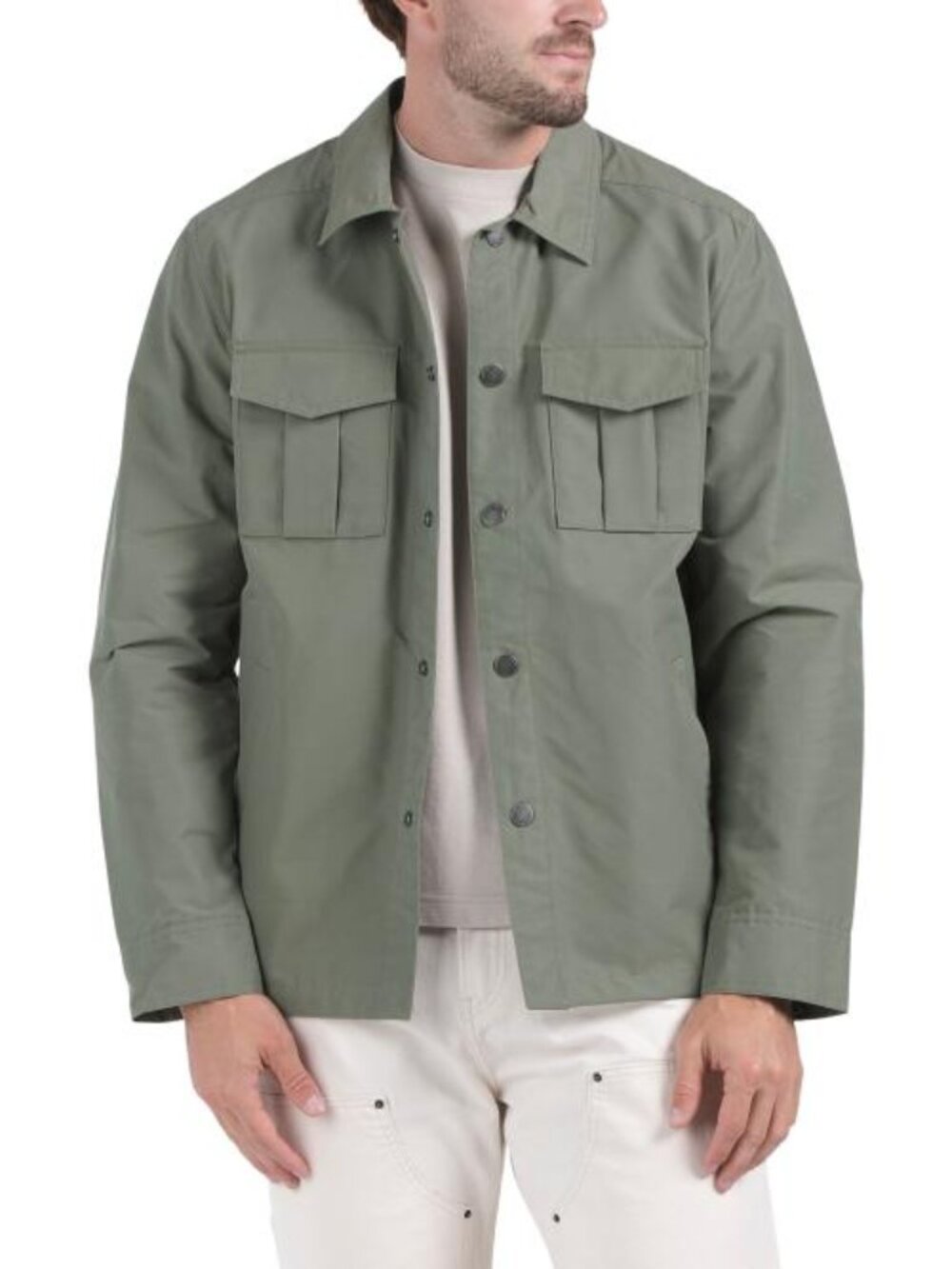 BROOKS BROTHERS Cotton Blend Shirt Jacket